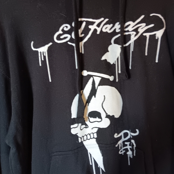***SOLD***Ed Hardy NWOT By Appointment Only on hoosd htf rare skull hoodie. L - Picture 3 of 7